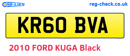 KR60BVA are the vehicle registration plates.