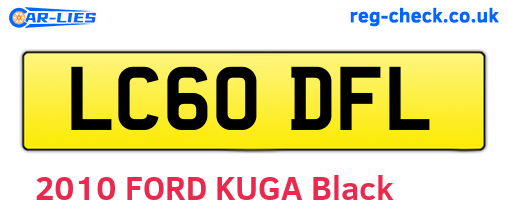 LC60DFL are the vehicle registration plates.