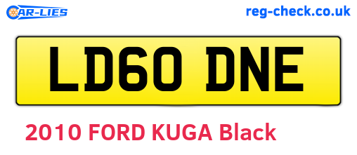 LD60DNE are the vehicle registration plates.