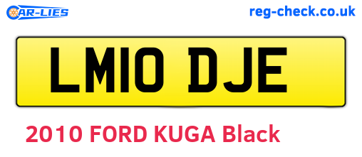 LM10DJE are the vehicle registration plates.