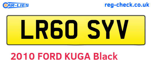 LR60SYV are the vehicle registration plates.
