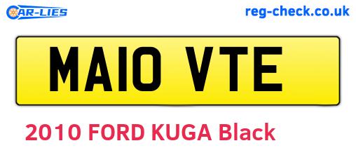 MA10VTE are the vehicle registration plates.