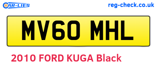MV60MHL are the vehicle registration plates.