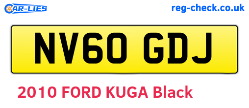 NV60GDJ are the vehicle registration plates.