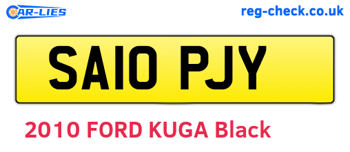 SA10PJY are the vehicle registration plates.