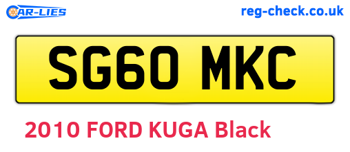 SG60MKC are the vehicle registration plates.
