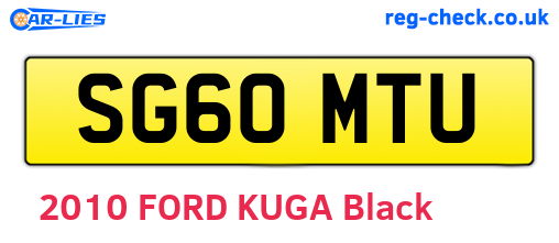 SG60MTU are the vehicle registration plates.