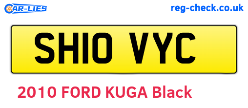 SH10VYC are the vehicle registration plates.