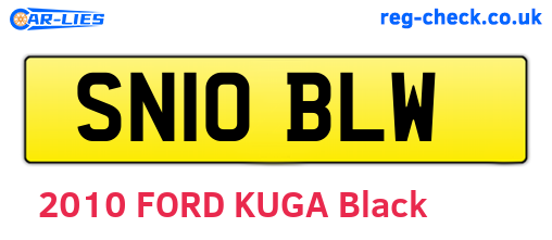 SN10BLW are the vehicle registration plates.