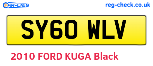 SY60WLV are the vehicle registration plates.