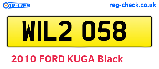 WIL2058 are the vehicle registration plates.