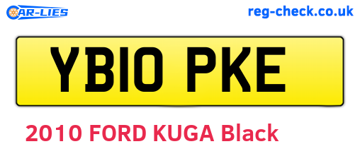 YB10PKE are the vehicle registration plates.