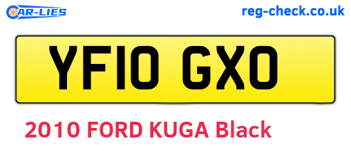 YF10GXO are the vehicle registration plates.