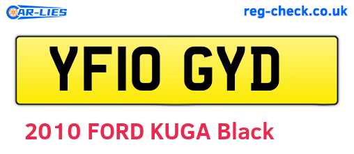 YF10GYD are the vehicle registration plates.