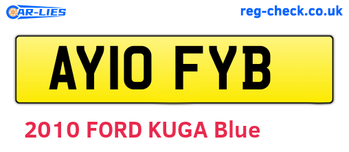 AY10FYB are the vehicle registration plates.