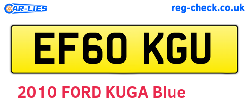 EF60KGU are the vehicle registration plates.