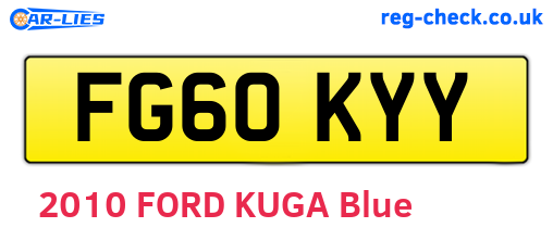FG60KYY are the vehicle registration plates.
