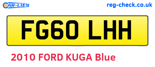 FG60LHH are the vehicle registration plates.
