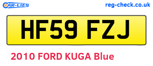 HF59FZJ are the vehicle registration plates.