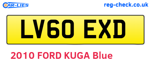 LV60EXD are the vehicle registration plates.