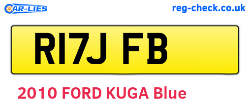 R17JFB are the vehicle registration plates.