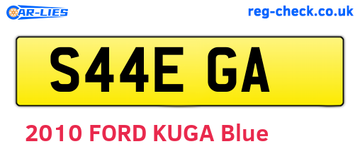 S44EGA are the vehicle registration plates.