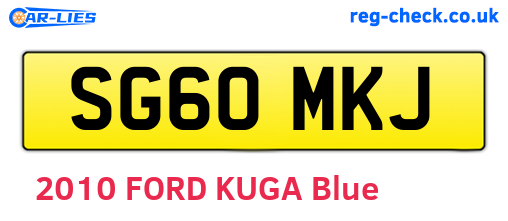 SG60MKJ are the vehicle registration plates.