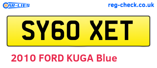SY60XET are the vehicle registration plates.