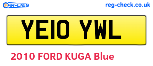 YE10YWL are the vehicle registration plates.