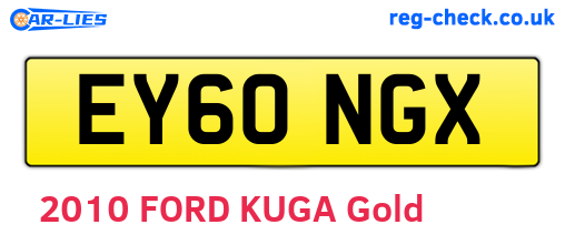 EY60NGX are the vehicle registration plates.