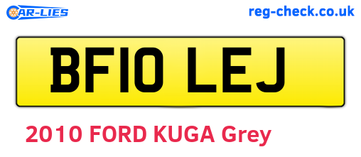 BF10LEJ are the vehicle registration plates.