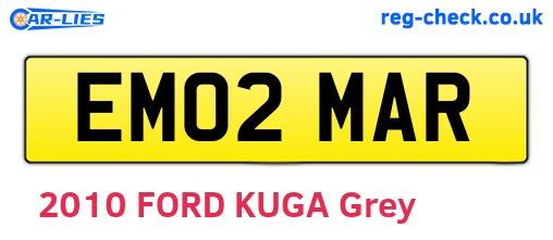 EM02MAR are the vehicle registration plates.