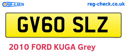 GV60SLZ are the vehicle registration plates.