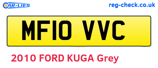 MF10VVC are the vehicle registration plates.
