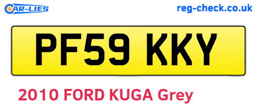 PF59KKY are the vehicle registration plates.