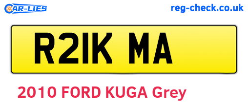 R21KMA are the vehicle registration plates.