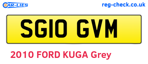 SG10GVM are the vehicle registration plates.