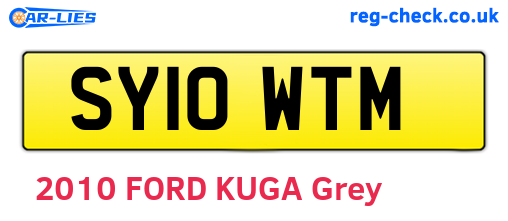 SY10WTM are the vehicle registration plates.