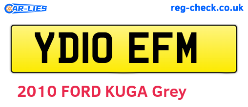 YD10EFM are the vehicle registration plates.
