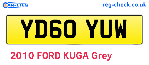 YD60YUW are the vehicle registration plates.