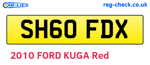 SH60FDX are the vehicle registration plates.