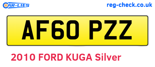 AF60PZZ are the vehicle registration plates.
