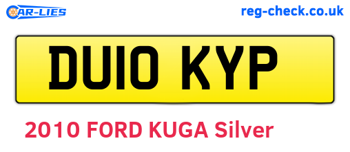 DU10KYP are the vehicle registration plates.