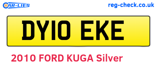 DY10EKE are the vehicle registration plates.