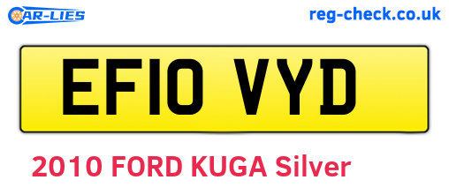 EF10VYD are the vehicle registration plates.