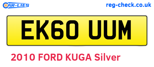 EK60UUM are the vehicle registration plates.