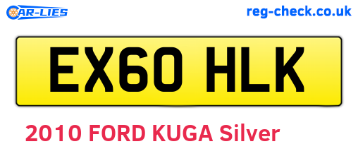 EX60HLK are the vehicle registration plates.