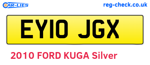 EY10JGX are the vehicle registration plates.