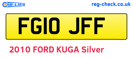 FG10JFF are the vehicle registration plates.