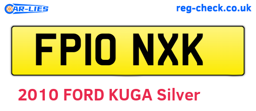 FP10NXK are the vehicle registration plates.